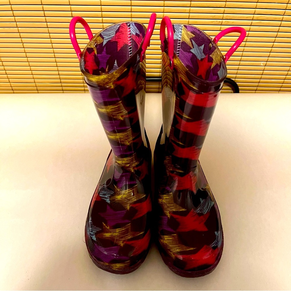 Lilly of New York Multicolored Star Print Rain Boots
